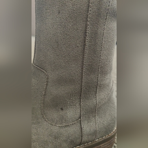 Soul Society Gray Leather Knee High Boots Size 5.5 - Picture 5 of 5